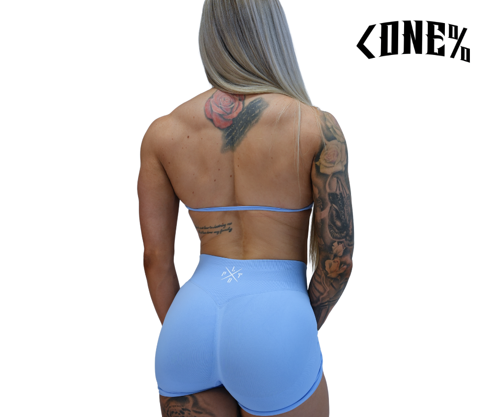 Light Blue Performance Scrunch Shorts