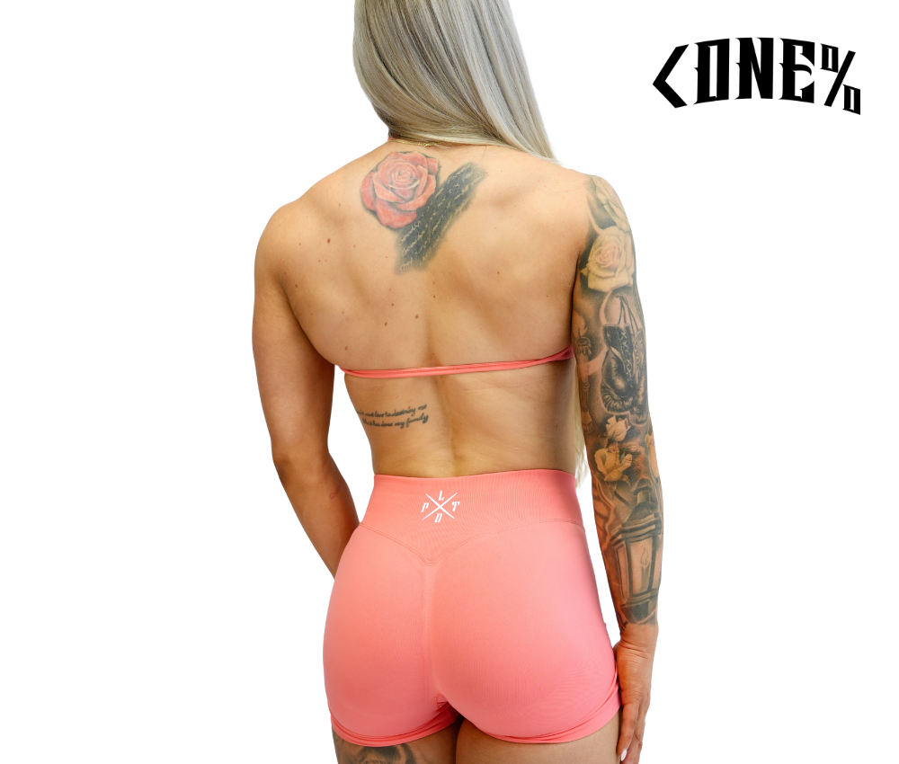 Orange Coral Performance Scrunch Shorts