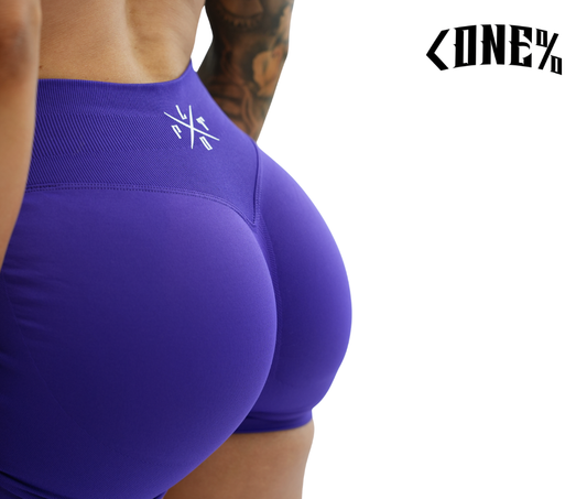Grape Purple Performance Scrunch Shorts