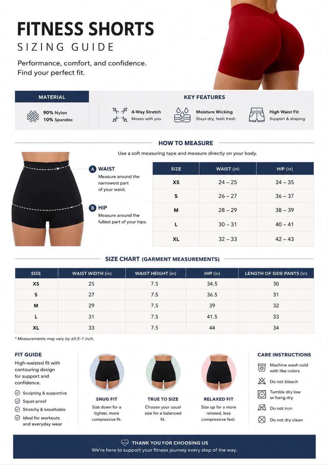 Black V-Back Scrunch Shorts