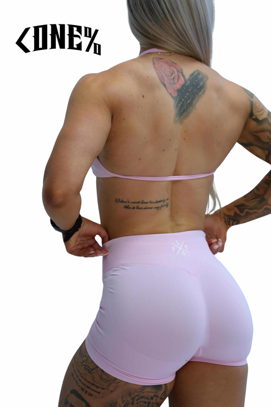 Light Pink Performance Scrunch Shorts